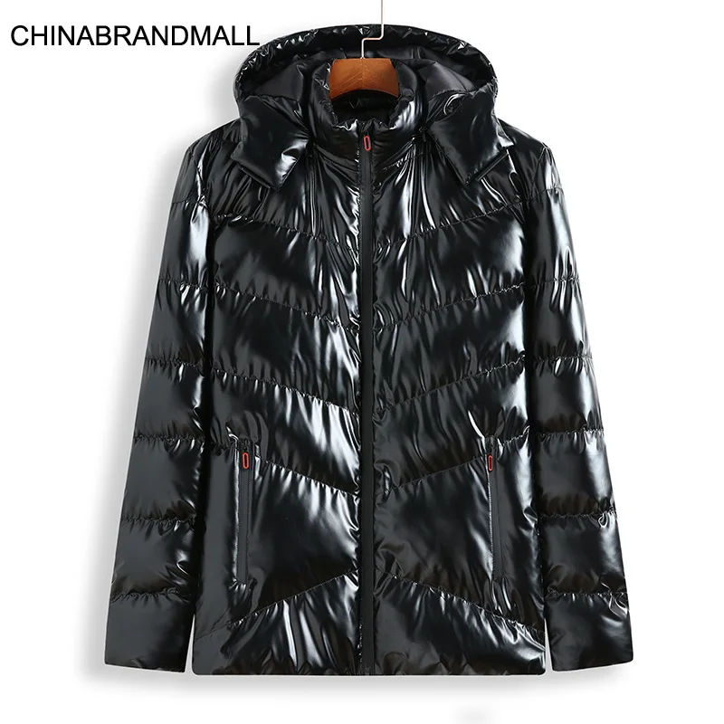 Men Winter Style Patent Leather Bright Face Cotton-padded Jacket Tide Fat Man Plus Fat Plus Size Loose Leisure Removable Cap 
Men Winter Style Patent Leather Bright Face Cotton-padded Jacket Tide Fat Man Plus Fat Plus Size Loose Leisure Removable Cap