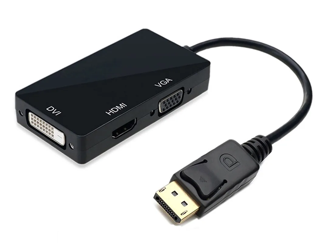 Переходник с порта дисплея DP на HDMI-совместимый DVI VGA Кабель-адаптер 1080P коннектор