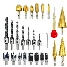 26pcs Woodworking Hole Combination Set Countersink Drill With Cap Center Punch Cork Drill Chamfering Tool Home Improvement Tool
26pcs Woodworking Hole Combination Set Countersink Drill With Cap Center Punch Cork Drill Chamfering Tool Home Improvement Tool