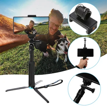 Multifunction All-in-one Aluminum Tripod Handheld Monopod Universal 23.5-81cm Holder For GoPro 7 OSMO Action Camera Smartphone
Multifunction All-in-one Aluminum Tripod Handheld Monopod Universal 23.5-81cm Holder For GoPro 7 OSMO Action Camera Smartphone