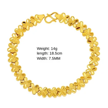 Not Fade 18K Gold Jewelry Bracelet for Women Fine Pulseira Feminina Bizuteria Argent Bijoux Charm 18K Jewelry Bracelet Females
Not Fade 18K Gold Jewelry Bracelet for Women Fine Pulseira Feminina Bizuteria Argent Bijoux Charm 18K Jewelry Bracelet Females