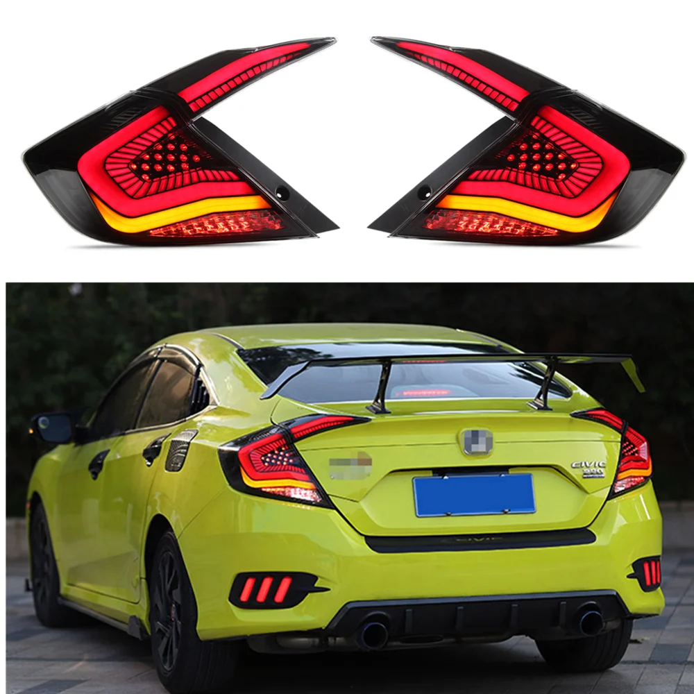 LED Tail Lights For Honda Civic 2016 2017 2018 2019 Black Clear Rear Lamp Dynamic Indicator Car Accessories
LED Tail Lights For Honda Civic 2016 2017 2018 2019 Black Clear Rear Lamp Dynamic Indicator Car Accessories