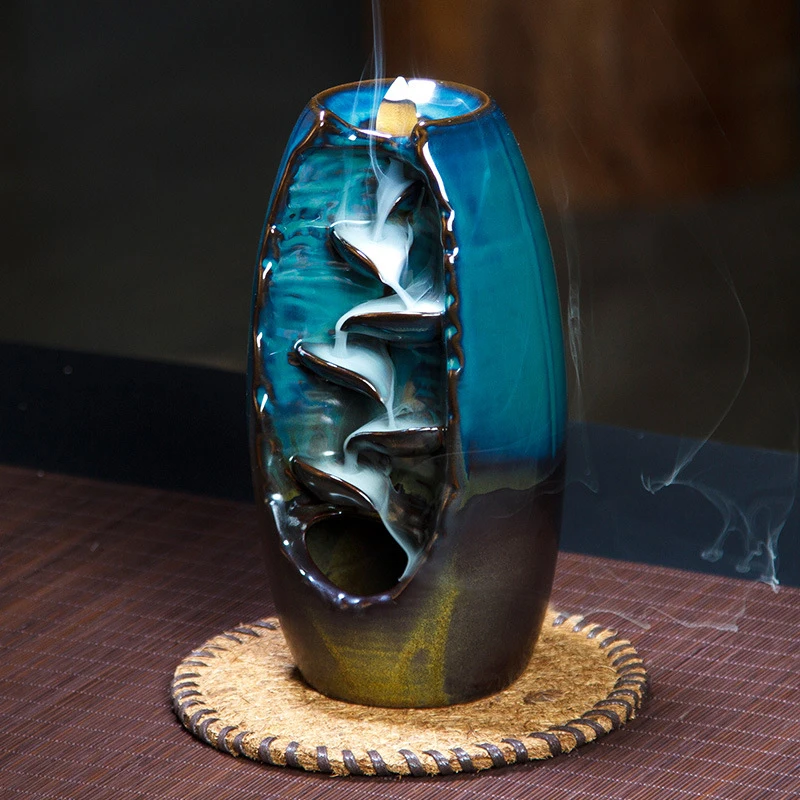 Backflow Incense Burner Ceramic Aromatherapy Furnace Smell Aromatic Home Office Incense Road Crafts Tower Incense Holder
Backflow Incense Burner Ceramic Aromatherapy Furnace Smell Aromatic Home Office Incense Road Crafts Tower Incense Holder