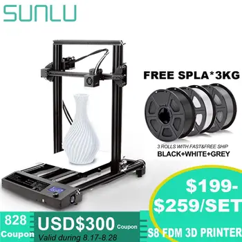SUNLU S8 FDM 3d Printer Plus Size Printing Platform Full Metal Frame High Precision 3d printer sell with upgrade marlin
SUNLU S8 FDM 3d Printer Plus Size Printing Platform Full Metal Frame High Precision 3d printer sell with upgrade marlin