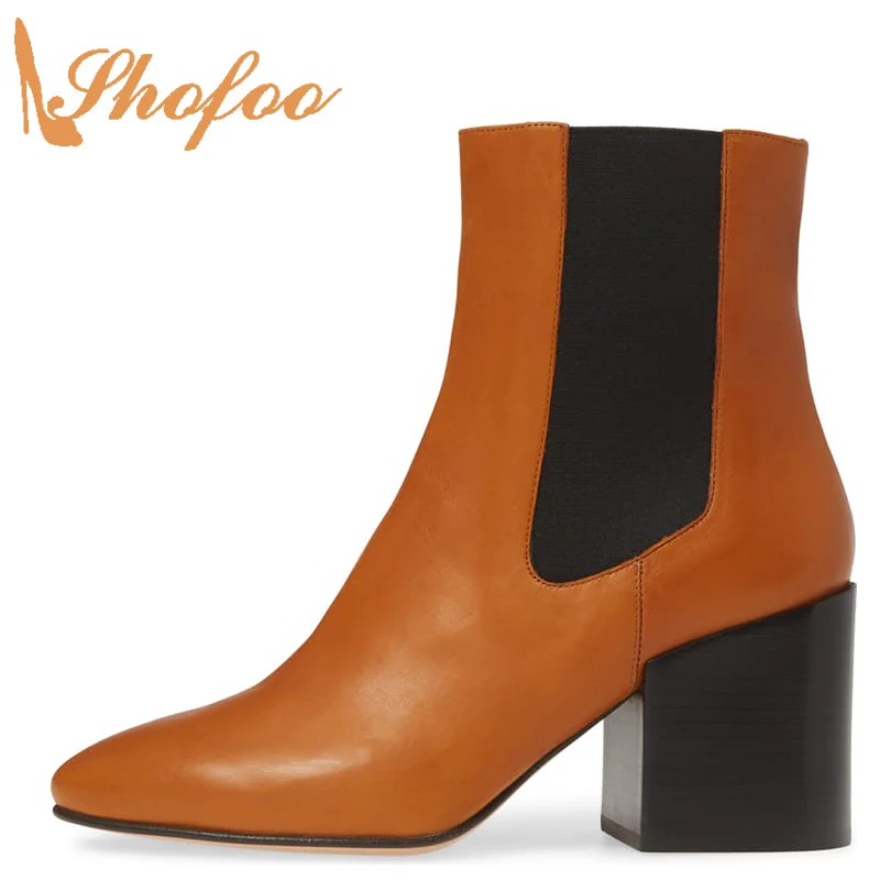 Brown Ankle Boots Woman Round Toe High Chunky Heels Chelsea Booties Large Size 11 14 Ladies Winter Fashion Elastic Shoes Shofoo
Brown Ankle Boots Woman Round Toe High Chunky Heels Chelsea Booties Large Size 11 14 Ladies Winter Fashion Elastic Shoes Shofoo