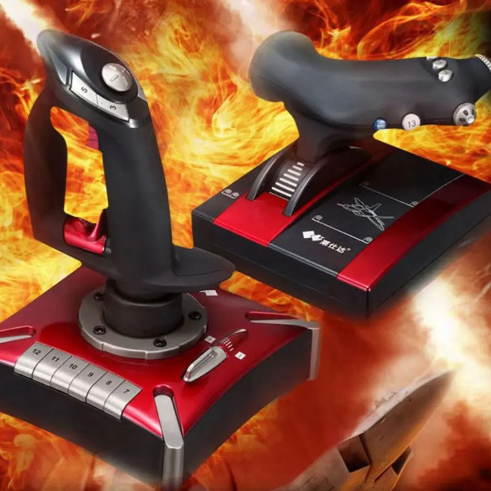 Flying Games Joystick Handle High Quality Both Hands Flight Rocker Flight Simulator Gamepad,joypad Computer Game Controller
Flying Games Joystick Handle High Quality Both Hands Flight Rocker Flight Simulator Gamepad,joypad Computer Game Controller