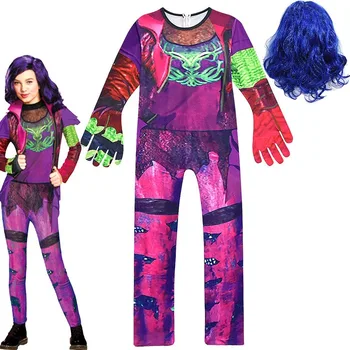 2019 New Descendants 3 Ivy Light Blue Long Wave Wig Kids Cosplay Costume + 3D Jumpsuit Funny Party Halloween Costume for Kids 
2019 New Descendants 3 Ivy Light Blue Long Wave Wig Kids Cosplay Costume + 3D Jumpsuit Funny Party Halloween Costume for Kids