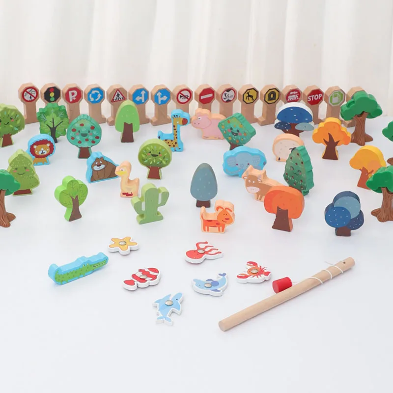 Wooden Railway Train Track Accessories Tree Wooden Track Combination Scene with All Kinds Road Educational Toy Building Blocks
Wooden Railway Train Track Accessories Tree Wooden Track Combination Scene with All Kinds Road Educational Toy Building Blocks