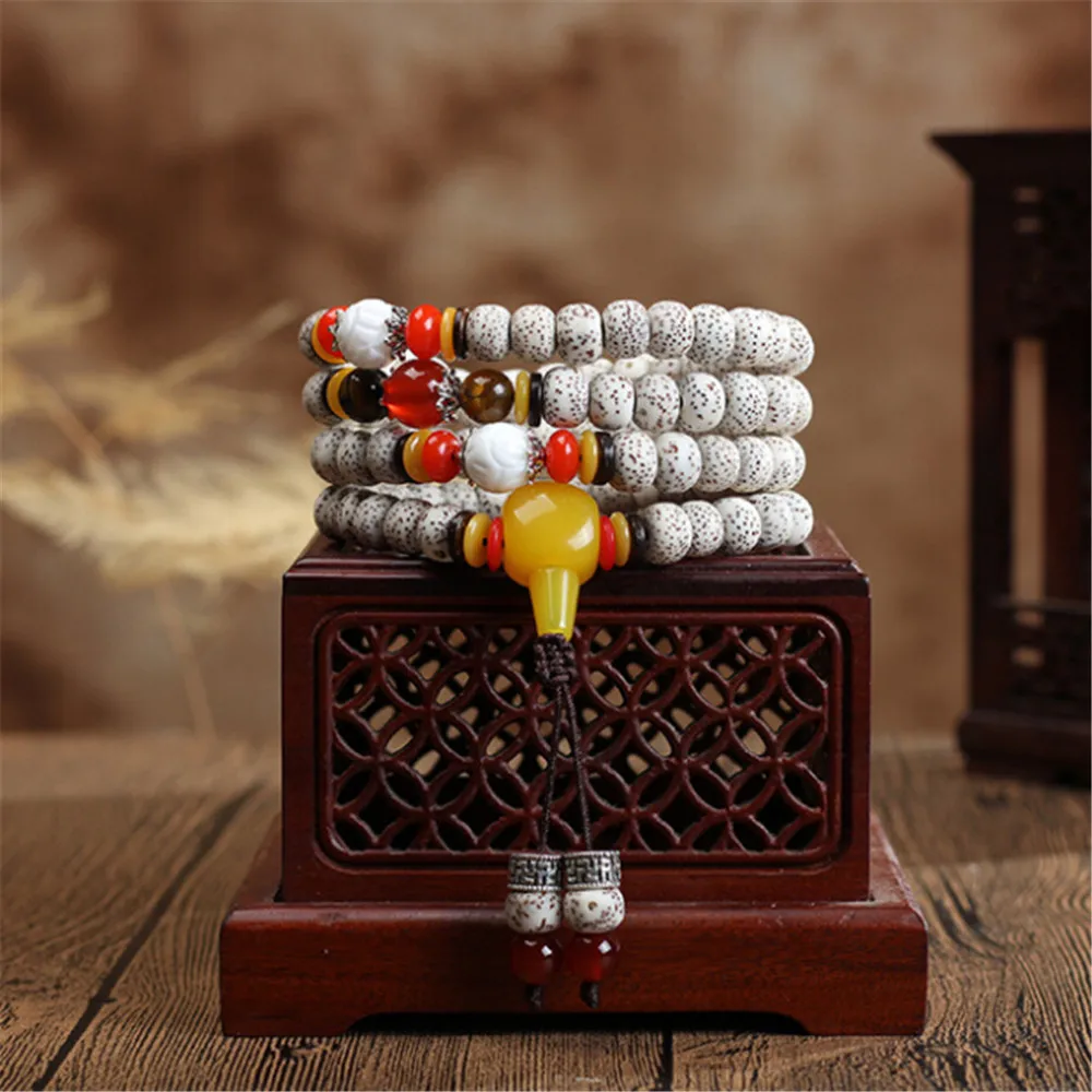 Hainan Natural White Star Moon Bodhi Seed 108 Prayer Beads Bracelet Tiger Eye Stone High Density Fashion Lover Strand Bracelets
Hainan Natural White Star Moon Bodhi Seed 108 Prayer Beads Bracelet Tiger Eye Stone High Density Fashion Lover Strand Bracelets