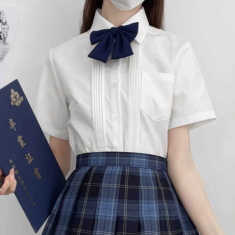 Women Summer Autumn Blouses Shirt Short Sleeve Solid White Tops With Tie Bow Japanese Korean JK Style Lapel Blusas Female Shirts
Women Summer Autumn Blouses Shirt Short Sleeve Solid White Tops With Tie Bow Japanese Korean JK Style Lapel Blusas Female Shirts