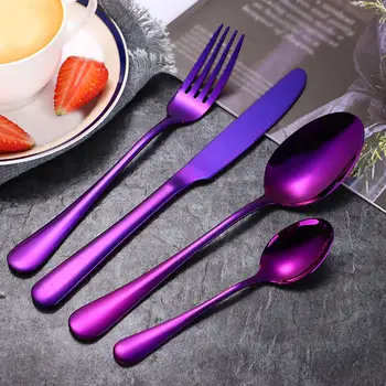4pcs/set Flatware Stainless Steel Tableware Steak Knife Fork Spoon Dinner Western Food Cutlery Set
4pcs/set Flatware Stainless Steel Tableware Steak Knife Fork Spoon Dinner Western Food Cutlery Set