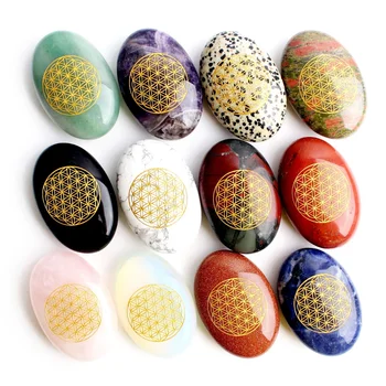 Natural Rose Quartz Chakra Crystal Oval Shaped Flower of Life Plam Energy Rune Symbols Engraved Stone Reiki Healing Gift Decor
Natural Rose Quartz Chakra Crystal Oval Shaped Flower of Life Plam Energy Rune Symbols Engraved Stone Reiki Healing Gift Decor