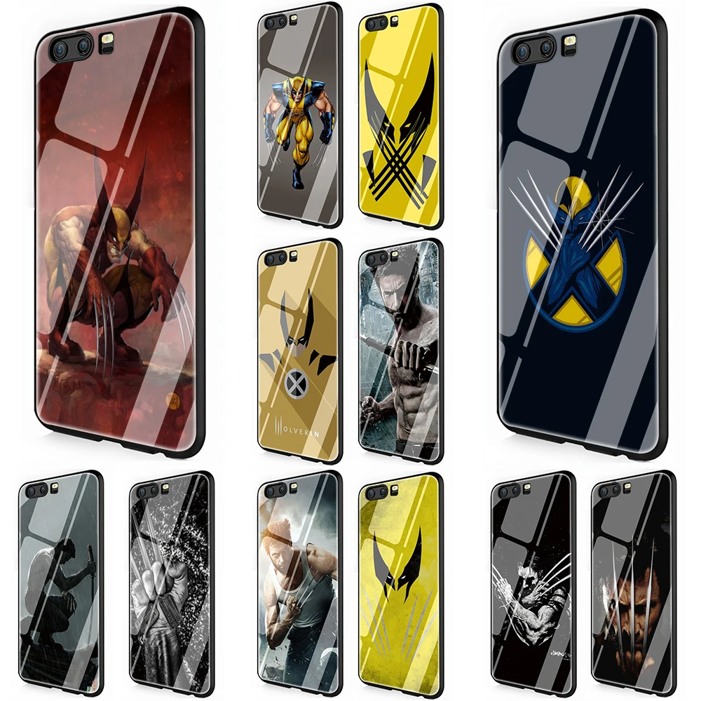 Фото Чехол для телефона из закаленного стекла Marvel Hero Росомаха Huawei P10 P20 P30 Y6 Y9 Honor 8X 7A pro 9