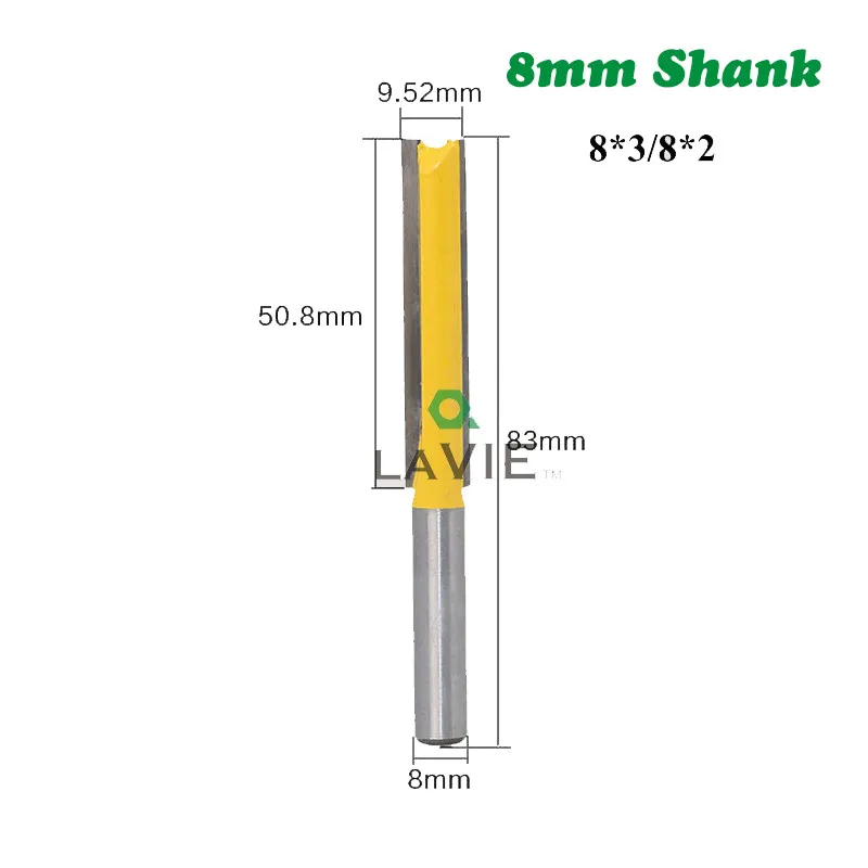 8mm Shank Milling Cutter Woodwork 50mm Long Straight Router Bit 3/8" Diameter Edge Woodworking Trimming Cutter Knife MC02009-1
8mm Shank Milling Cutter Woodwork 50mm Long Straight Router Bit 3/8" Diameter Edge Woodworking Trimming Cutter Knife MC02009-1