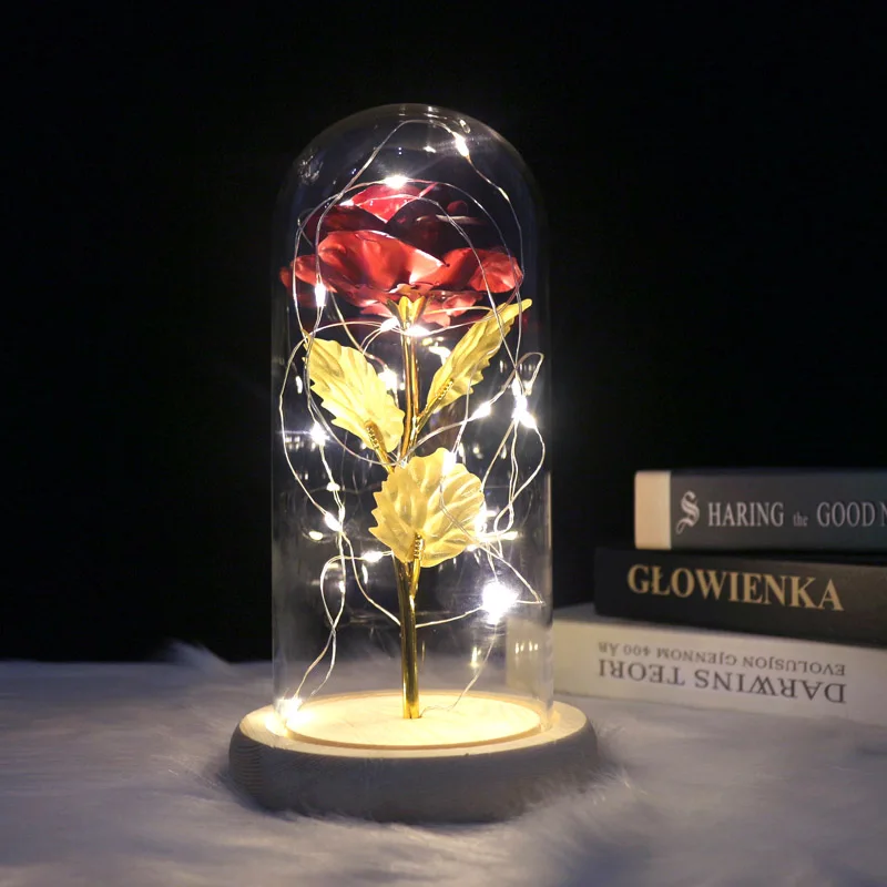 2010 Dropshipping Beauty and the Beast Red Rose in a Glass Dome with LED Light Wooden Base for Valentine's Mother's Day Gifts
2010 Dropshipping Beauty and the Beast Red Rose in a Glass Dome with LED Light Wooden Base for Valentine's Mother's Day Gifts