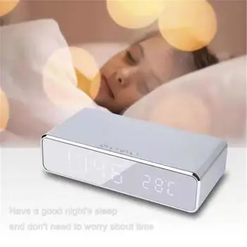 Digital Alarm Clock 3 In 1 Electronic Bedside Clock Thermometer/wireless Charger M0XD
Digital Alarm Clock 3 In 1 Electronic Bedside Clock Thermometer/wireless Charger M0XD