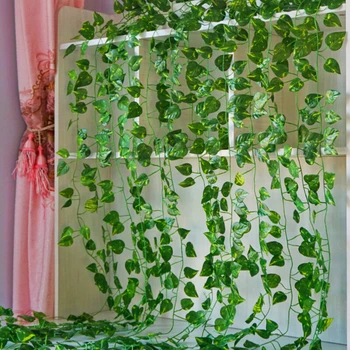 2.2M Long Artificial Green Plant Ivy Leaf Artificial Vine Fake Creeper Leaf Leaves Family Wedding Bar Hanging Plant Home Decor
2.2M Long Artificial Green Plant Ivy Leaf Artificial Vine Fake Creeper Leaf Leaves Family Wedding Bar Hanging Plant Home Decor
