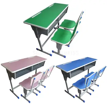 

Single primary and secondary school children's desks and chairs desk counseling class study table training table factory direct