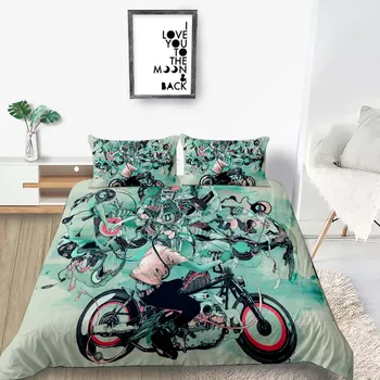 Motorcycle Bedding Set Queen Size Strange 3D Fashionable Duvet Cover Creative Single Twin Full Double Unique Design Bed Set 
Motorcycle Bedding Set Queen Size Strange 3D Fashionable Duvet Cover Creative Single Twin Full Double Unique Design Bed Set