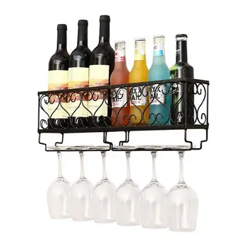 2 Layer Design Red Wine Storage Rack Durable Iron Wall Mount Frame Home Kitchen Goblet Hanging Shelf Home Decor
2 Layer Design Red Wine Storage Rack Durable Iron Wall Mount Frame Home Kitchen Goblet Hanging Shelf Home Decor