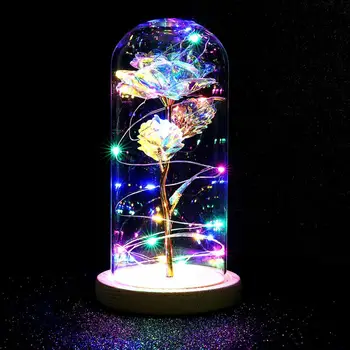 New Colorful Rose In Flask Led Rose Flower Light Wooden Base Glass Dome Best For Mother's Day Valentines Day Gift
New Colorful Rose In Flask Led Rose Flower Light Wooden Base Glass Dome Best For Mother's Day Valentines Day Gift