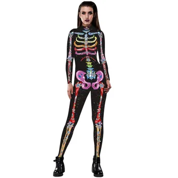 jumpsuit women bodysuit body mujer rompers womens jumpsuit macacao feminino enterizos para Sexy Bone Slim Halloween Costumes Z4 
jumpsuit women bodysuit body mujer rompers womens jumpsuit macacao feminino enterizos para Sexy Bone Slim Halloween Costumes Z4