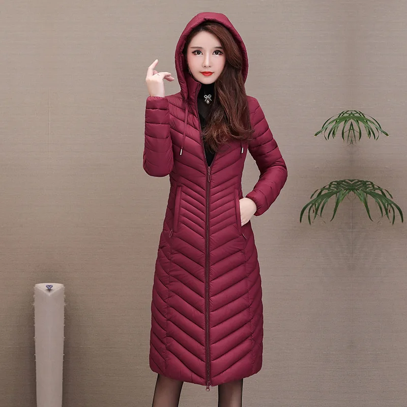 Winter Cotton-padded Clothes Women's Mid-length Lightweight, Simple Large Size Slimming Middle-aged down Jacket Cotton-padded Cl
Winter Cotton-padded Clothes Women's Mid-length Lightweight, Simple Large Size Slimming Middle-aged down Jacket Cotton-padded Cl