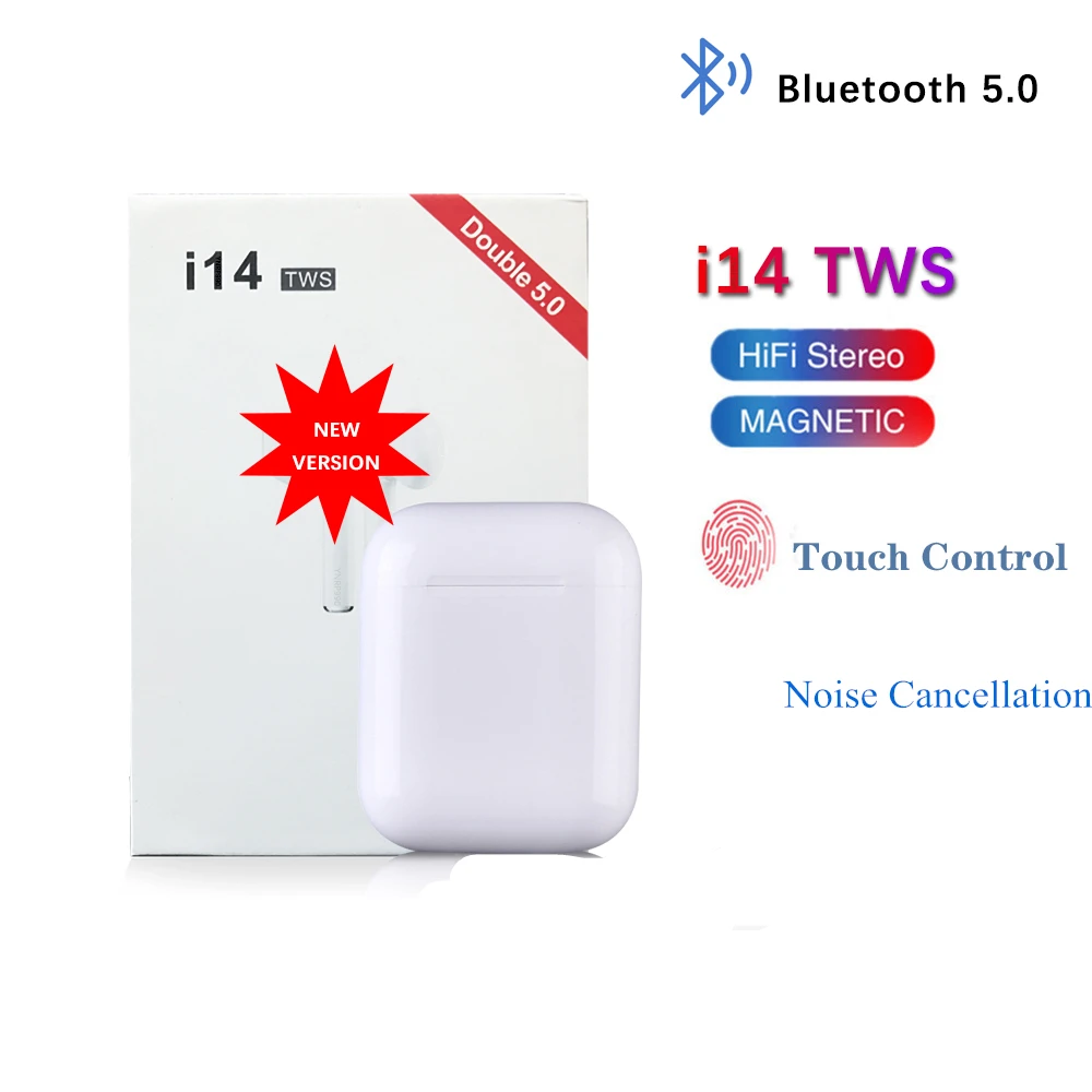 I14 TWS Wireless Earphones Hifi Bluetooth 5.0 Earphone Bass Stereo Earphone Gaming Headset Noise Canceling Earbuds Pk I30
I14 TWS Wireless Earphones Hifi Bluetooth 5.0 Earphone Bass Stereo Earphone Gaming Headset Noise Canceling Earbuds Pk I30