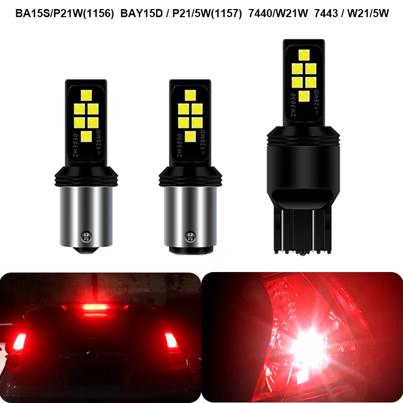 Красный 7440 7443 W21W T20 светодиодный лампы для Renault Megane 2 3 тряпкой VW Touran Passat B6 Golf 7 T5 T4 Fiat
