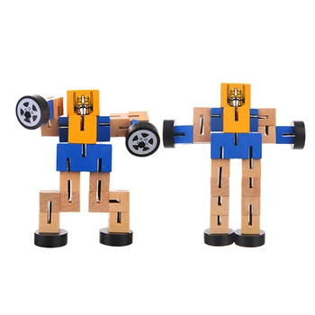 Creative Wooden Robot Manual Folding Building Blocks Colorful Car Deformation Children Educational Toys Montessori Toys for Kids
Creative Wooden Robot Manual Folding Building Blocks Colorful Car Deformation Children Educational Toys Montessori Toys for Kids