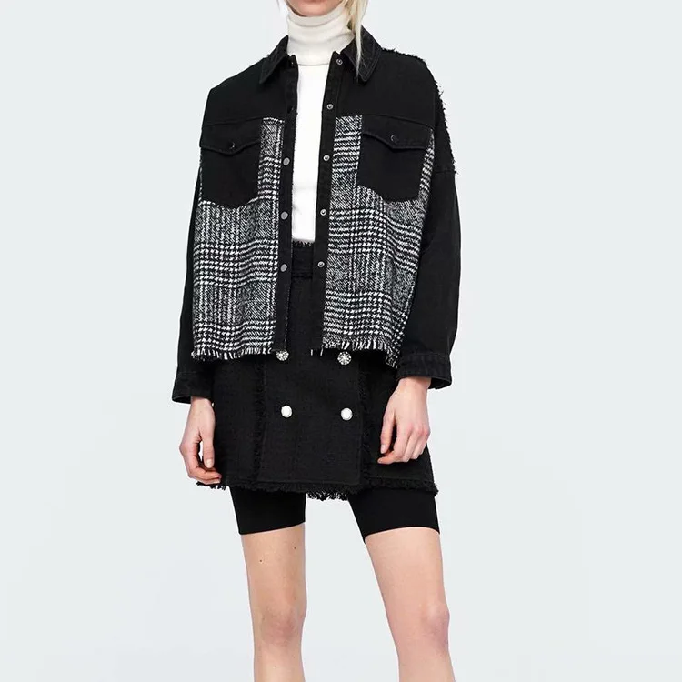 2019 Spring Europe And America New Style Versatile Pocket-Accent Loose Version of Women's Casual Joint Cowboy Jacket
2019 Spring Europe And America New Style Versatile Pocket-Accent Loose Version of Women's Casual Joint Cowboy Jacket