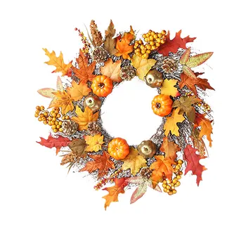 Newest Arrival Hand-made Thanksgiving Garland Maple Leaves Pumpkins Hanging Wreath for Indoor or Outdoor Decoration
Newest Arrival Hand-made Thanksgiving Garland Maple Leaves Pumpkins Hanging Wreath for Indoor or Outdoor Decoration