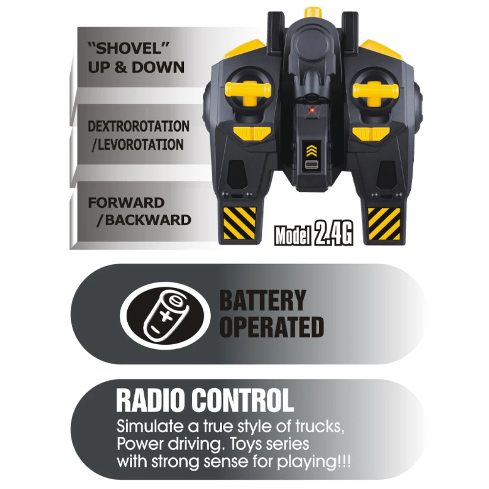 1:18 RC Truck RC Excavator Caterpillar Tractor Model Engineering Car 2.4G Radio 680 Rotation Digging Soil Sound Effects Kids Toy 1:18 RC Truck RC Excavator Caterpillar Tractor Model Engineering Car 2.4G Radio 680 Rotation Digging Soil Sound Effects Kids Toy