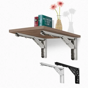 new 2pcs Stainless Steel Folding Shelf Brackets Shelf for Table Work Space Saving DIY Triangular Bracket for Home Supplies 2020
new 2pcs Stainless Steel Folding Shelf Brackets Shelf for Table Work Space Saving DIY Triangular Bracket for Home Supplies 2020