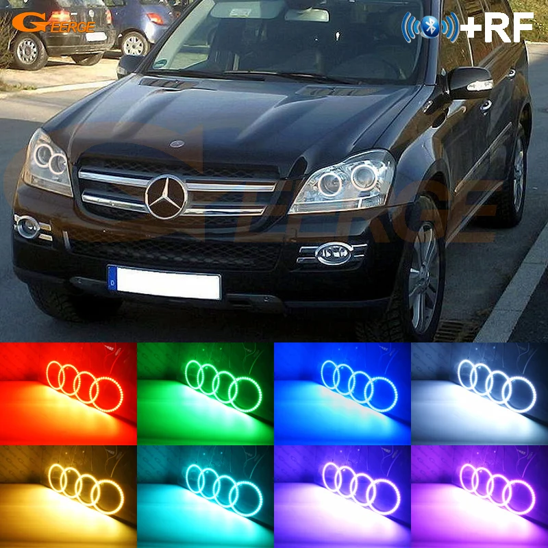 Для Mercedes Benz GL Class X164 GL350 GL420 GL450 GL500 GL550 RF Remote Bluetooth APP многоцветный RGB комплект