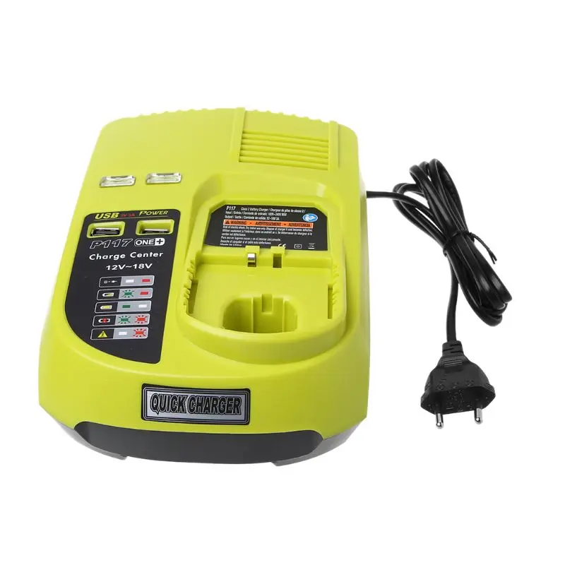 3A 12V 18V For Ryobi P117 Ni-Cd Rechargeable Battery Charger Ni-Mh Li-Ion Power Tool P108 US EU Plug
3A 12V 18V For Ryobi P117 Ni-Cd Rechargeable Battery Charger Ni-Mh Li-Ion Power Tool P108 US EU Plug