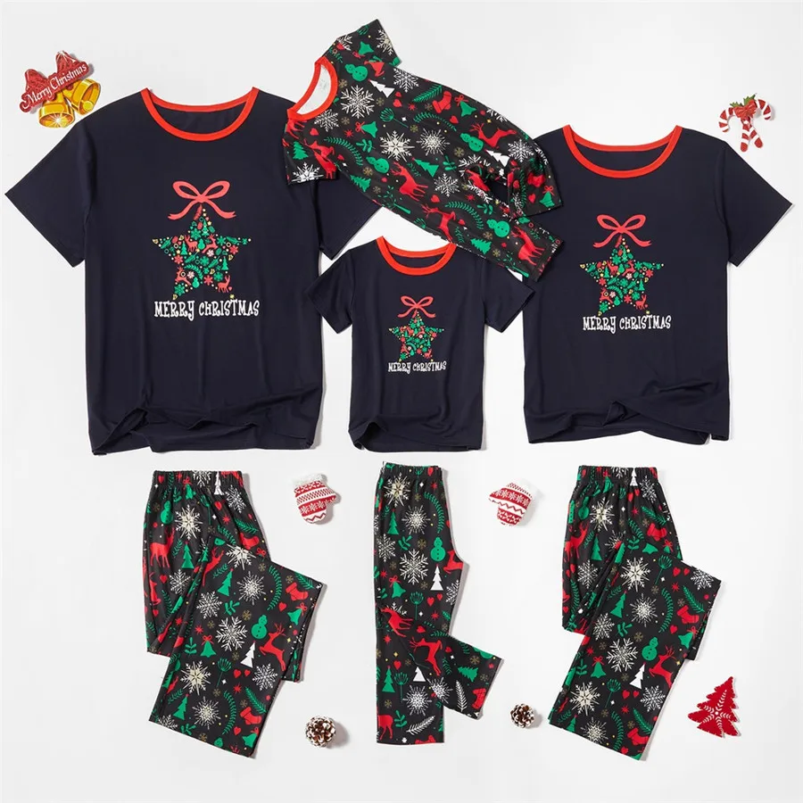 Family Matching Christmas Pajamas Suit Men Women Kid Baby Short Sleeve Xmas Tree Snow Print Sleepwear Parent-child Clothes
Family Matching Christmas Pajamas Suit Men Women Kid Baby Short Sleeve Xmas Tree Snow Print Sleepwear Parent-child Clothes