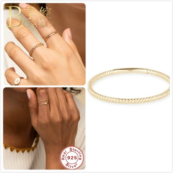 925 Silver Rings For Women Engagement Wedding Rings Girl Gift Gold Dainty anillos Female Minimalism Twist Cable Line Rings Z5
925 Silver Rings For Women Engagement Wedding Rings Girl Gift Gold Dainty anillos Female Minimalism Twist Cable Line Rings Z5