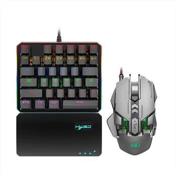 HXSJ Combo Wired Gaming Mouse 7-key Programming Mice Blue Switch One-handed Mechanical Keyboard Set Adjustable DPI RGB Backlit
HXSJ Combo Wired Gaming Mouse 7-key Programming Mice Blue Switch One-handed Mechanical Keyboard Set Adjustable DPI RGB Backlit