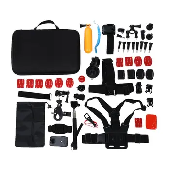 

48-In-1 Sport Accessory Kit for GoPro Hero4 Session Hero1 2 3 3+ 4 SJ4000 5000 6000 7000 Xiaomi Yi in Swimming Rowing Skiing Cli