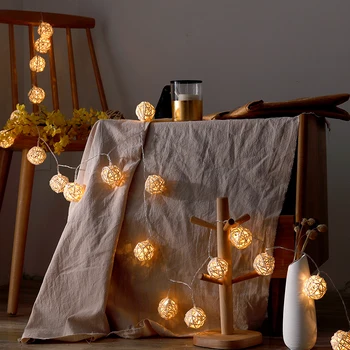 LED Fairy Retro Wrapped Rattan Ball Battery Plug String Lights 6m LED Decor For Christmas Garland On The Window luces de navidad
LED Fairy Retro Wrapped Rattan Ball Battery Plug String Lights 6m LED Decor For Christmas Garland On The Window luces de navidad
