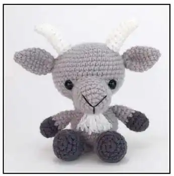 Crochet crochet toys amigurumi handmade Theresa Grey Gordon the Goat rattle doll
Crochet crochet toys amigurumi handmade Theresa Grey Gordon the Goat rattle doll