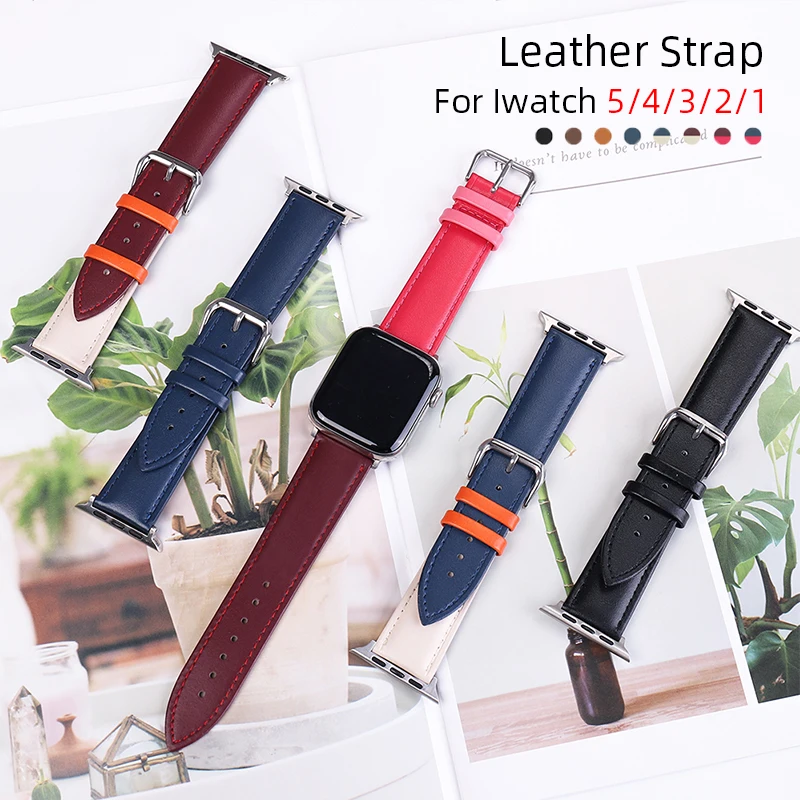 Soft Leather watch Band for Apple Watch 5 4 3 Loop sport Strap for iwatch 38mm 42mm 40mm 44mm Men Leather WatchBand for Iwatch
Soft Leather watch Band for Apple Watch 5 4 3 Loop sport Strap for iwatch 38mm 42mm 40mm 44mm Men Leather WatchBand for Iwatch