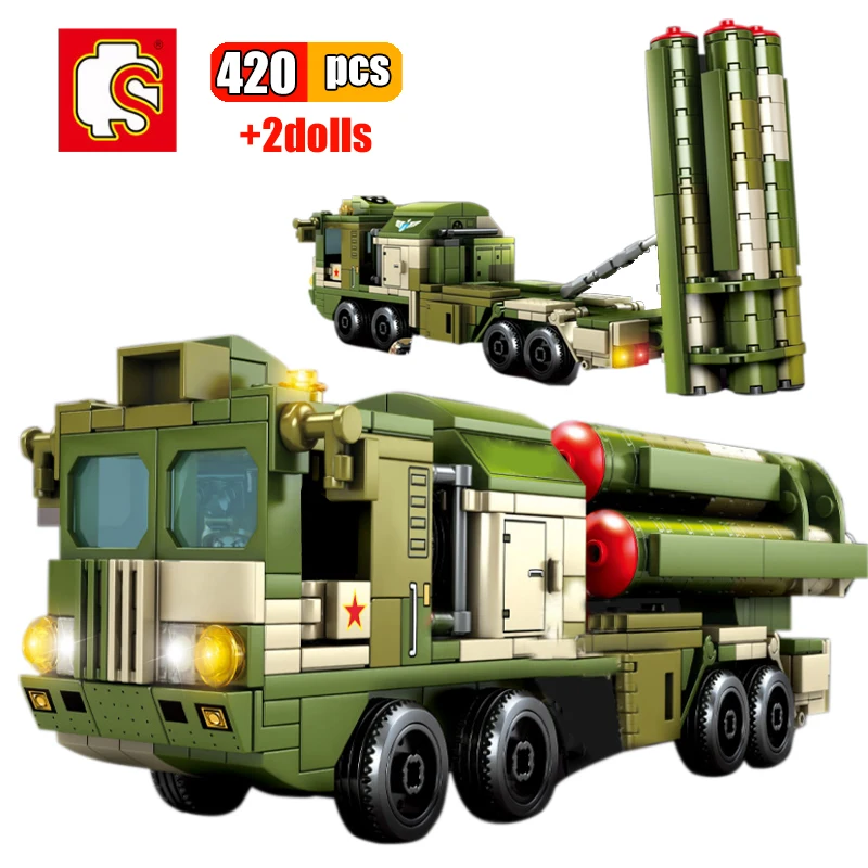 SEMBO 420Pcs China Military HQ-9 Long-range Air Defense Missile Vehicle Building Blocks Modern Army Weapon Model Bricks Toy Gift
SEMBO 420Pcs China Military HQ-9 Long-range Air Defense Missile Vehicle Building Blocks Modern Army Weapon Model Bricks Toy Gift
