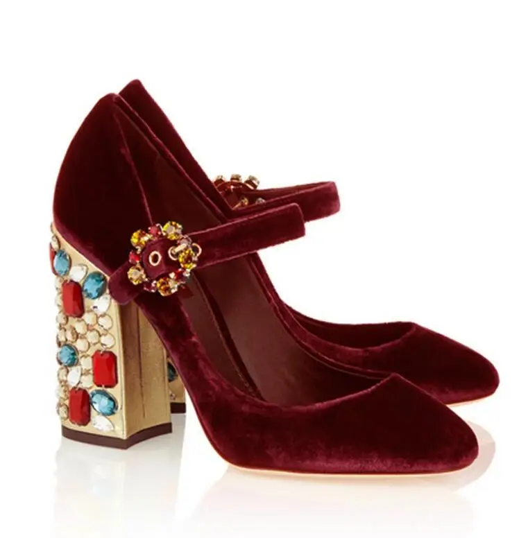 Mary Janes Purple Velvet High Heel Shoes Crystal Diamond Chunkly Heels Pumps For Women Ankle Strap Thick Heel Dress Shoes
Mary Janes Purple Velvet High Heel Shoes Crystal Diamond Chunkly Heels Pumps For Women Ankle Strap Thick Heel Dress Shoes