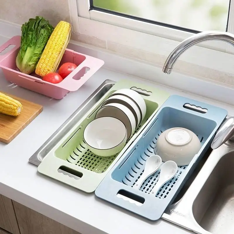 Plastic Retractable Drain Basket Multifunctional Washing Vegetable Fruit Drying Rack Over Sink Kitchen Storage Basket
Plastic Retractable Drain Basket Multifunctional Washing Vegetable Fruit Drying Rack Over Sink Kitchen Storage Basket