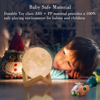 3 Modes Touch Dimmable Night Lamp VKTECH USB Rechargeable 3D Print LED Moon Light Atmosphere Light
3 Modes Touch Dimmable Night Lamp VKTECH USB Rechargeable 3D Print LED Moon Light Atmosphere Light