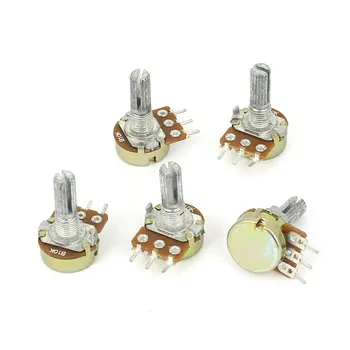 uxcell 5Pcs 10K OHM Linear Taper Rotary Potentiometer Zinc Plating with Long 13mm Shaft
uxcell 5Pcs 10K OHM Linear Taper Rotary Potentiometer Zinc Plating with Long 13mm Shaft
