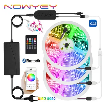 LED Lights RGB SMD5050 15M LED Strip Light Music Sync 12V Bluetooth Control LED Light Strip Ambilight RGB Tape Backlight
LED Lights RGB SMD5050 15M LED Strip Light Music Sync 12V Bluetooth Control LED Light Strip Ambilight RGB Tape Backlight