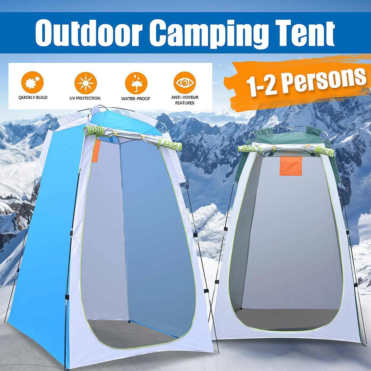 

Portable Privacy Shower Toilet Bath Waterproof Changing Fitting Room Camping Tent Shelter for Outdoor Beach